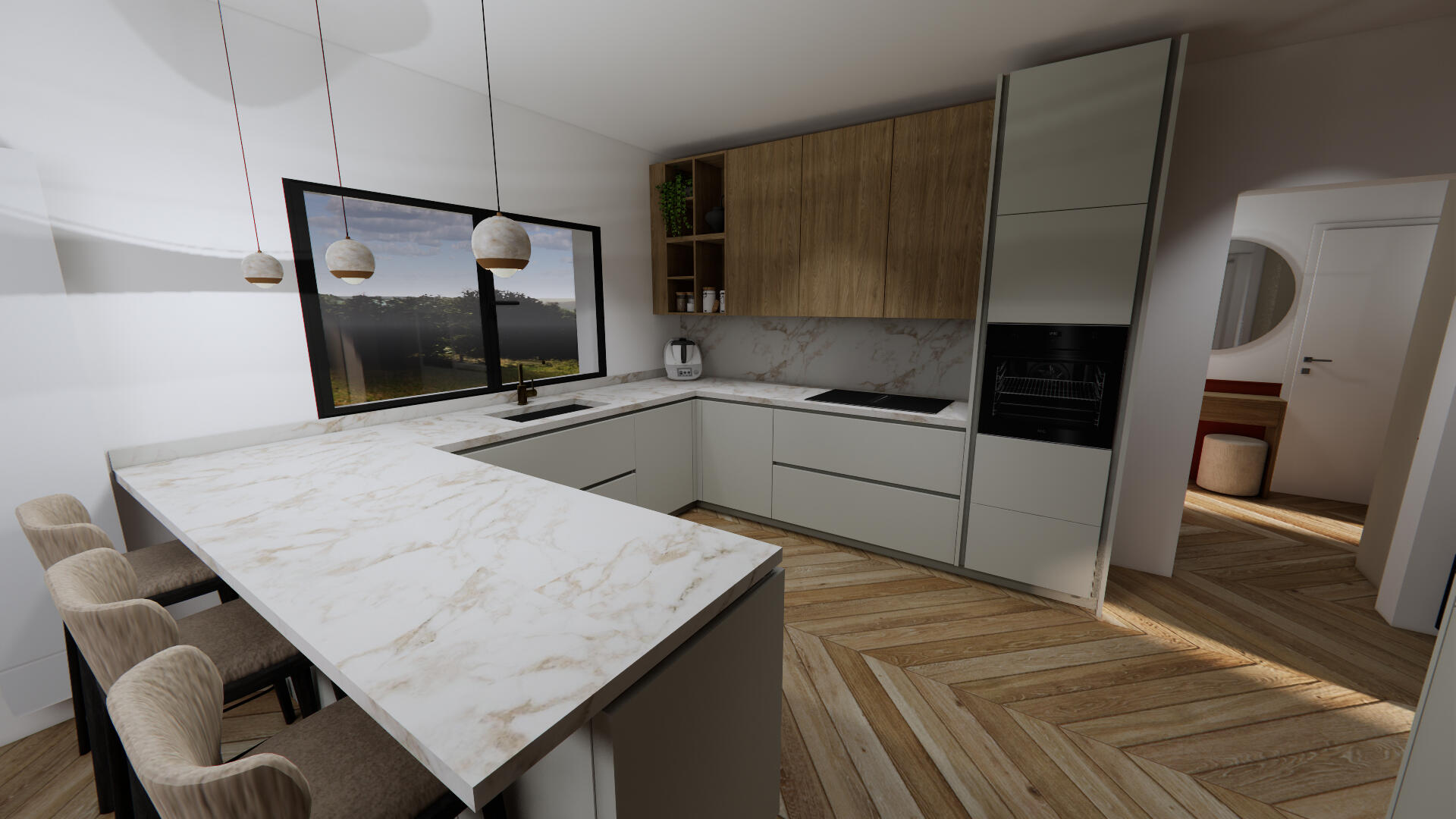 Photos créées avec le logiciel de rendu Enscape